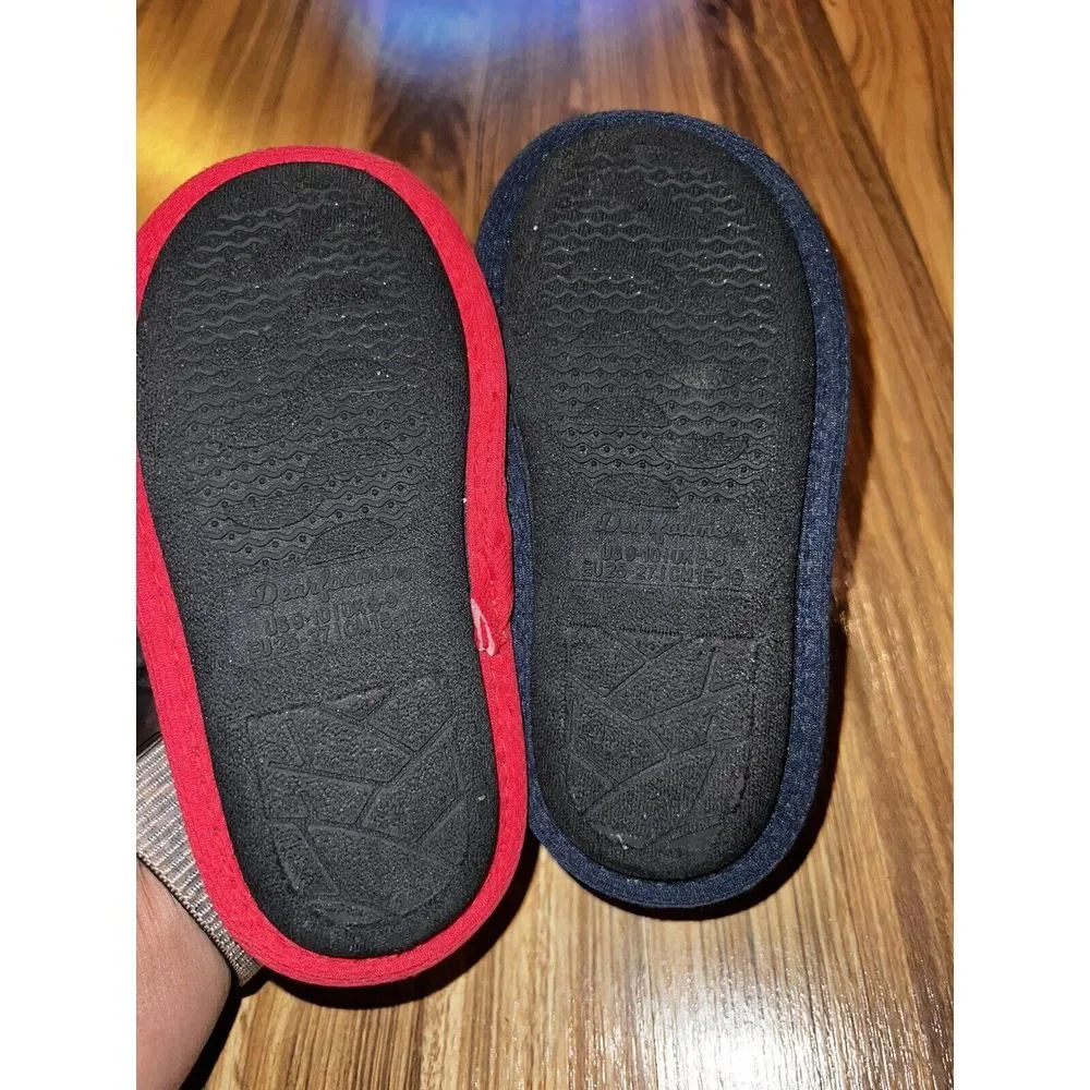 Boys Dearfoam Slippers TCP Dress Shoes 9c 10c 9/10 Lot Of‎ 2 American Flag
